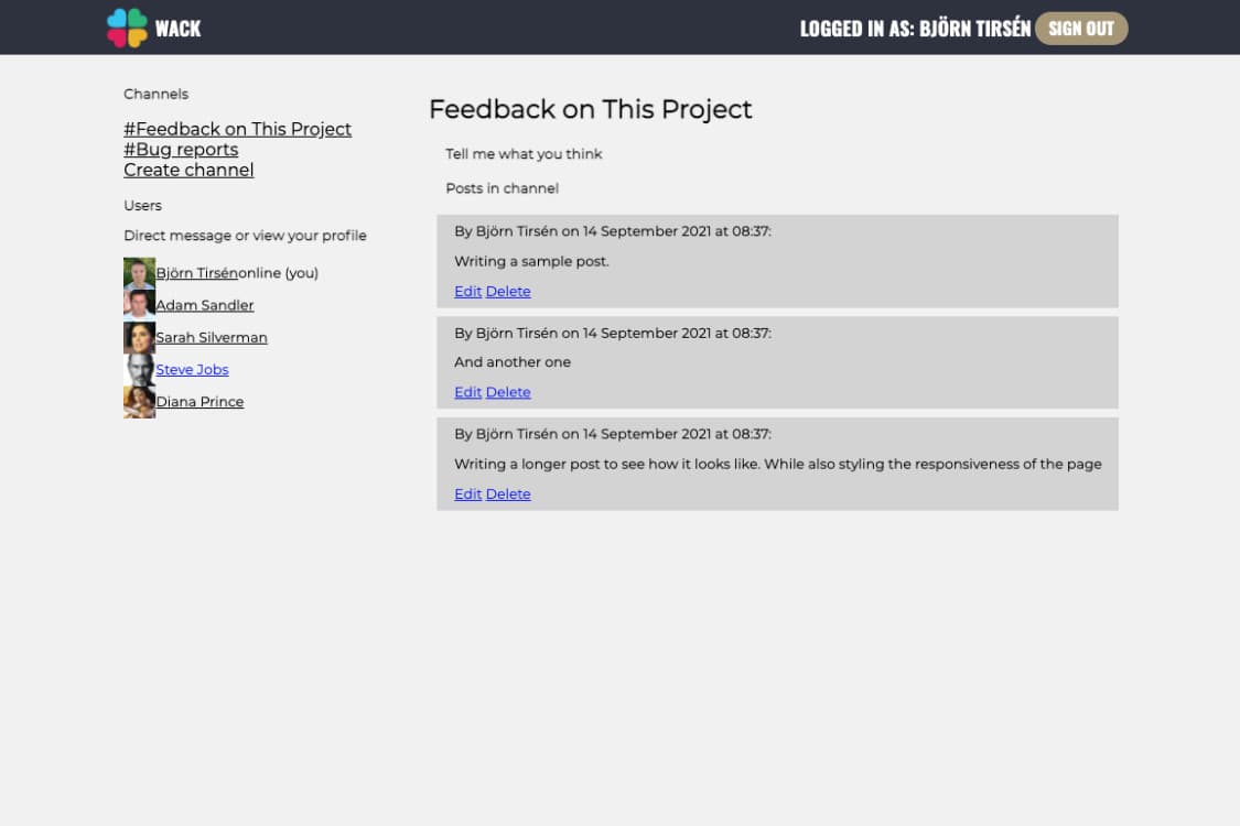 Cover image for project Wack