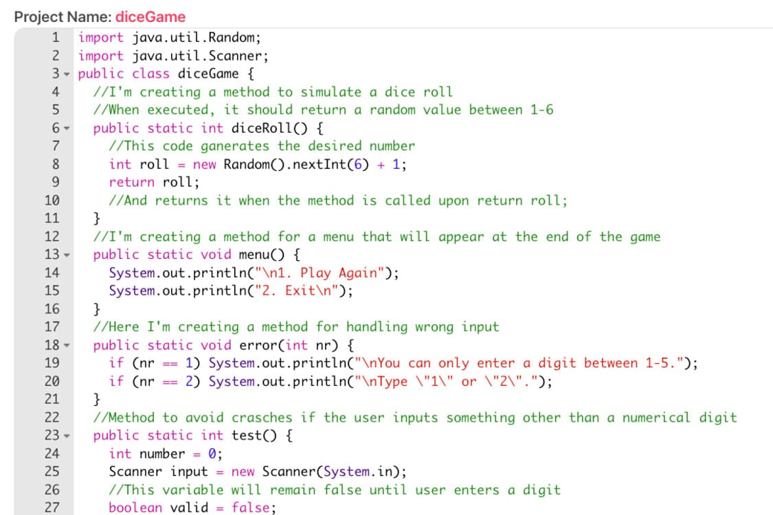 Cover image for project Dice Game
