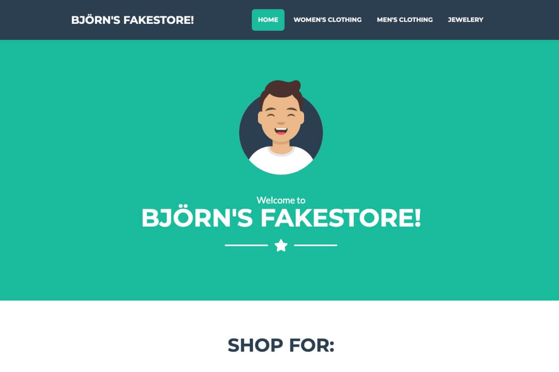 Cover image for project Björn's Fakestore