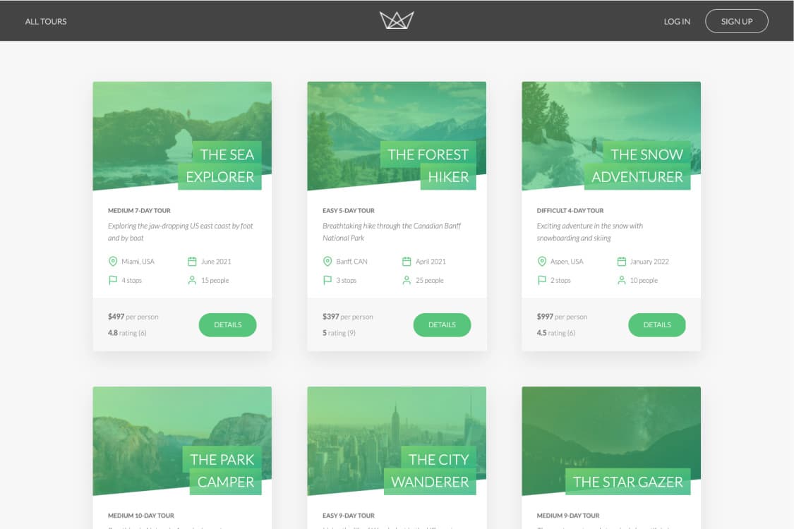 Cover image for project Natours